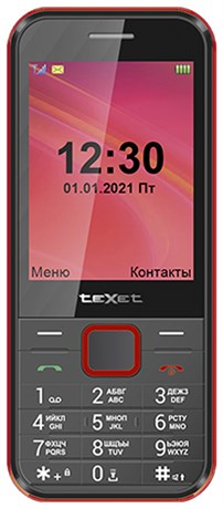 фото: Сотовый телефон Texet TM-302 черный-красный